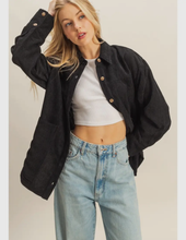 Load image into Gallery viewer, Black Corduroy Top