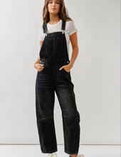 Load image into Gallery viewer, Black Wash Denim Overalls