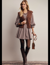 Load image into Gallery viewer, Brown Mini Gingham Dress