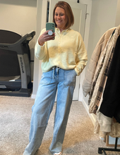 Load image into Gallery viewer, Drawstring Wide Leg Jeans