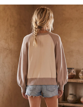 Load image into Gallery viewer, Color Block Henley Sweater