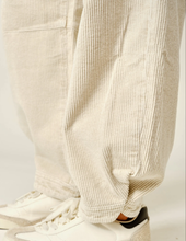 Load image into Gallery viewer, Cream Corduroy Barrel Pants