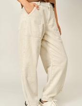 Load image into Gallery viewer, Cream Corduroy Barrel Pants
