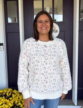 Load image into Gallery viewer, Cream Cheetah Print Sweater