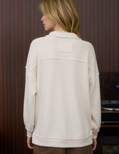 Load image into Gallery viewer, Cream Half Zip Top