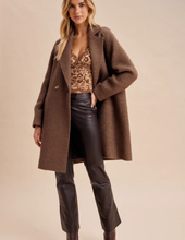 Load image into Gallery viewer, Dark Brown Boucle Coat