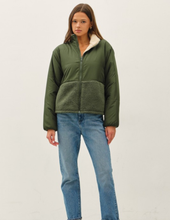 Load image into Gallery viewer, Dark Olive Fleece Jacket