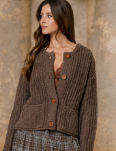 Load image into Gallery viewer, Dark Taupe Chunky Cardigan