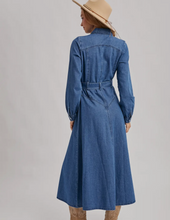 Load image into Gallery viewer, Denim Belted Dress