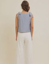 Load image into Gallery viewer, Dusty Blue Embroidery Top