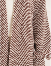 Load image into Gallery viewer, Herringbone Pattern Open Cardigan