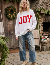 Load image into Gallery viewer, White "Joy" Sweater