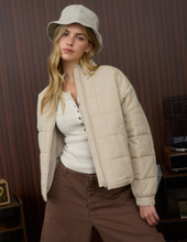 Load image into Gallery viewer, Khaki Quilted Puffer Jacket