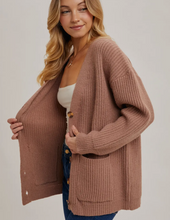 Load image into Gallery viewer, Latte Knit Sweater Cardigan