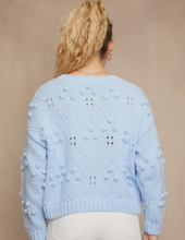 Load image into Gallery viewer, Light Blue Pompom Sweater