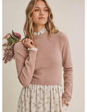 Load image into Gallery viewer, Mauve Sweater Floral Dress