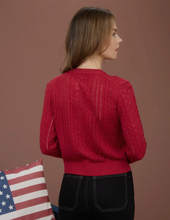 Load image into Gallery viewer, Red Button Down Cardigan