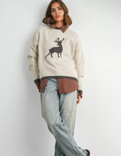 Load image into Gallery viewer, Reindeer Graphic Knit Sweater
