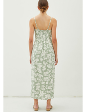 Load image into Gallery viewer, Sage floral Linen Dress
