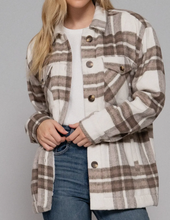 Load image into Gallery viewer, Taupe Plaid Jacket