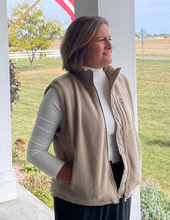 Load image into Gallery viewer, Taupe Fleece Vest
