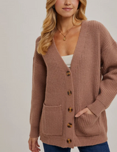 Load image into Gallery viewer, Latte Knit Sweater Cardigan