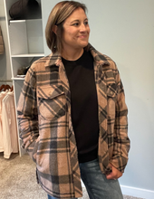 Load image into Gallery viewer, Pecan & Black Plaid Jacket