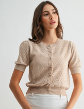 Load image into Gallery viewer, Beige Button-Up Cardigan
