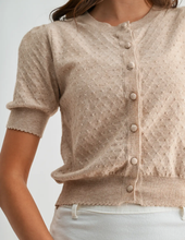 Load image into Gallery viewer, Beige Button-Up Cardigan
