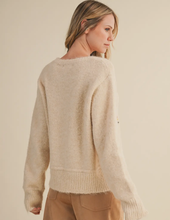 Load image into Gallery viewer, Taupe Floral Embroidered Sweater
