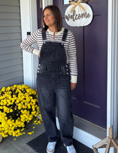 Load image into Gallery viewer, Black Wash Denim Overalls
