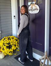 Load image into Gallery viewer, Black Wash Denim Overalls
