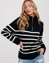 Load image into Gallery viewer, Black Striped Sweater
