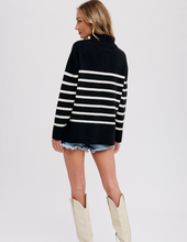 Load image into Gallery viewer, Black Striped Sweater
