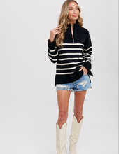 Load image into Gallery viewer, Black Striped Sweater
