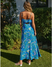 Load image into Gallery viewer, Blue Floral Maxi Dress
