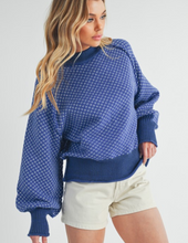 Load image into Gallery viewer, Blue Patterned Sweater
