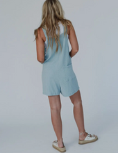 Load image into Gallery viewer, Blue Ribbed Romper
