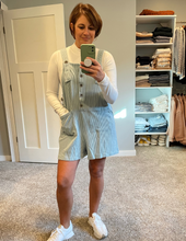 Load image into Gallery viewer, Blue Ribbed Romper
