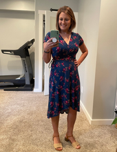 Load image into Gallery viewer, Blue Floral Midi Dress
