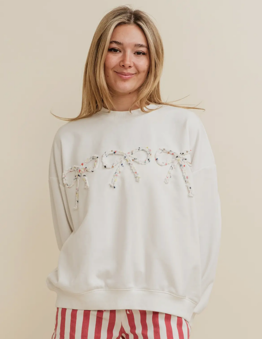 Bow Accent Pullover