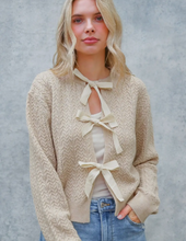 Load image into Gallery viewer, Tied Bow Cable Sweater
