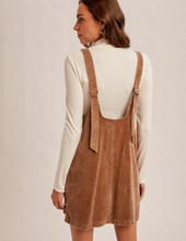 Load image into Gallery viewer, Brown Corduroy Overall Dress
