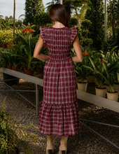 Load image into Gallery viewer, Burgundy Plaid Dress
