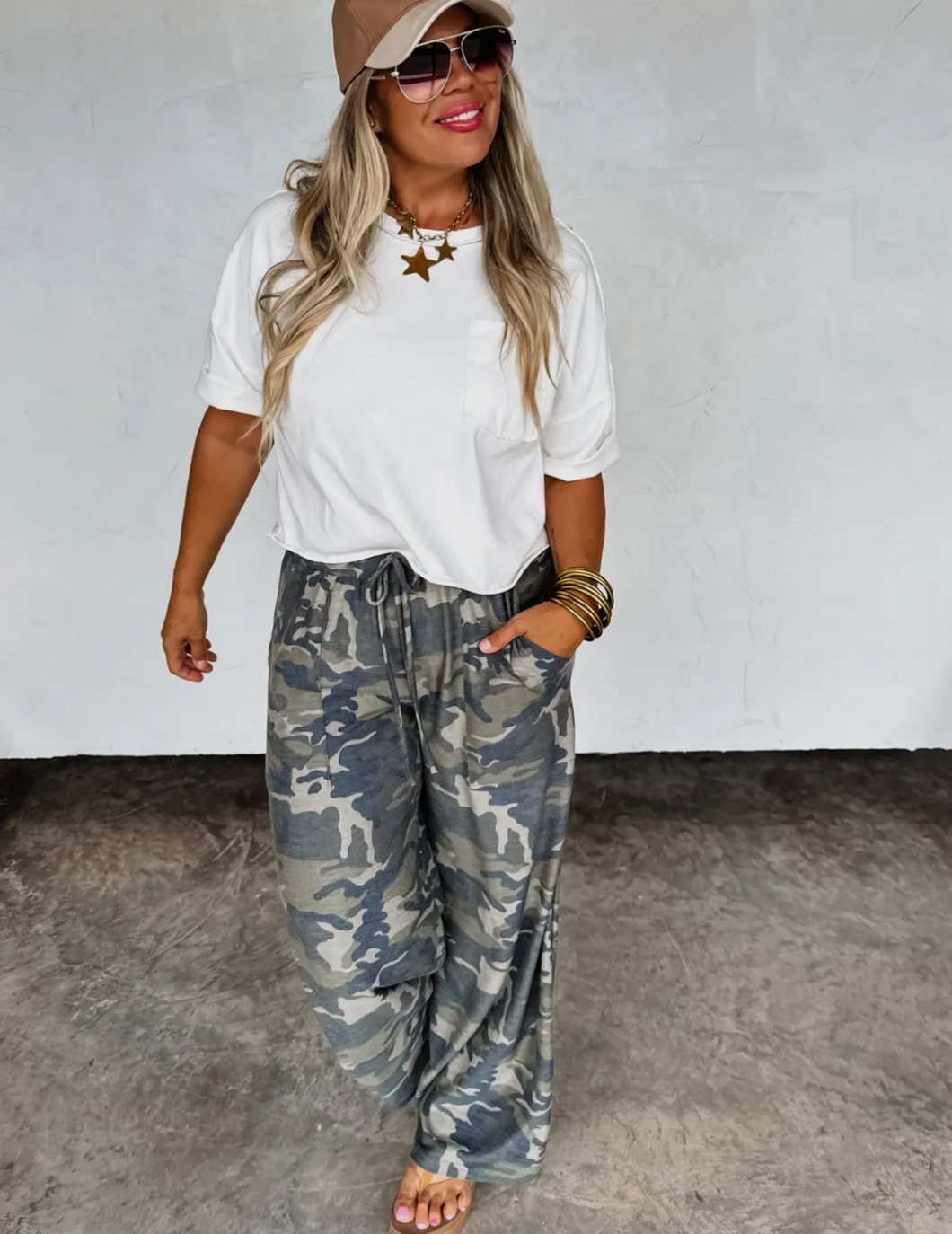 Camo Wide Leg Pants