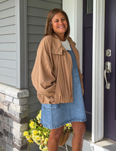 Load image into Gallery viewer, Caramel Funnel Neck Jacket

