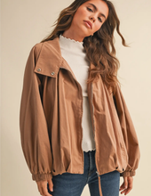 Load image into Gallery viewer, Caramel Funnel Neck Jacket
