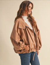 Load image into Gallery viewer, Caramel Funnel Neck Jacket
