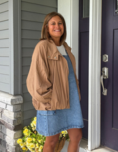 Load image into Gallery viewer, Caramel Funnel Neck Jacket
