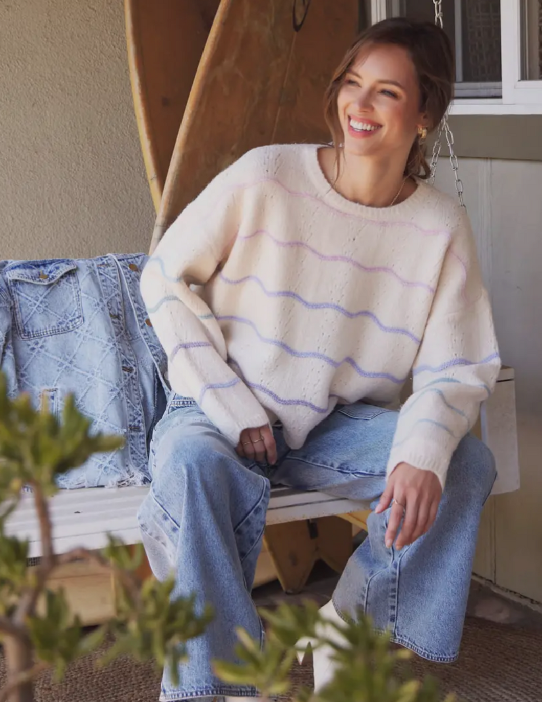 Cream Ombre Sweater